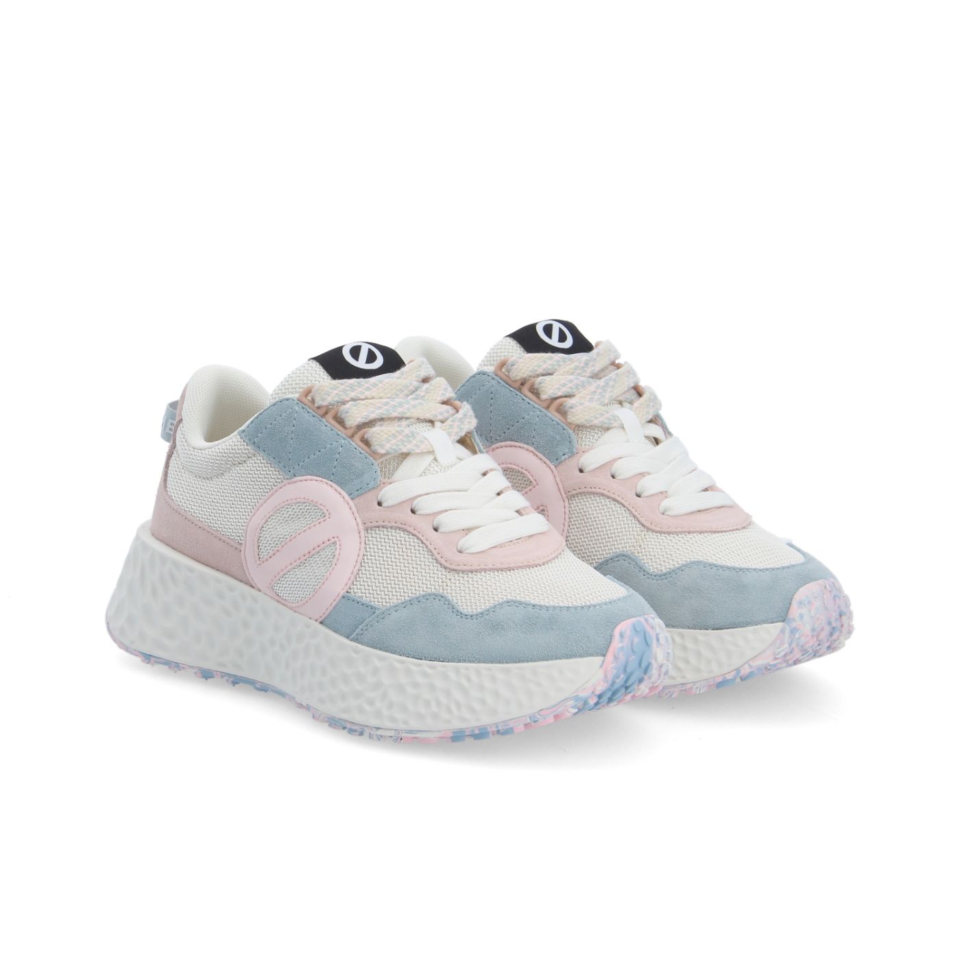 CARTER JOGGER W - SUEDE/KNIT/SUED - BLEU CIEL/ROSE PALE